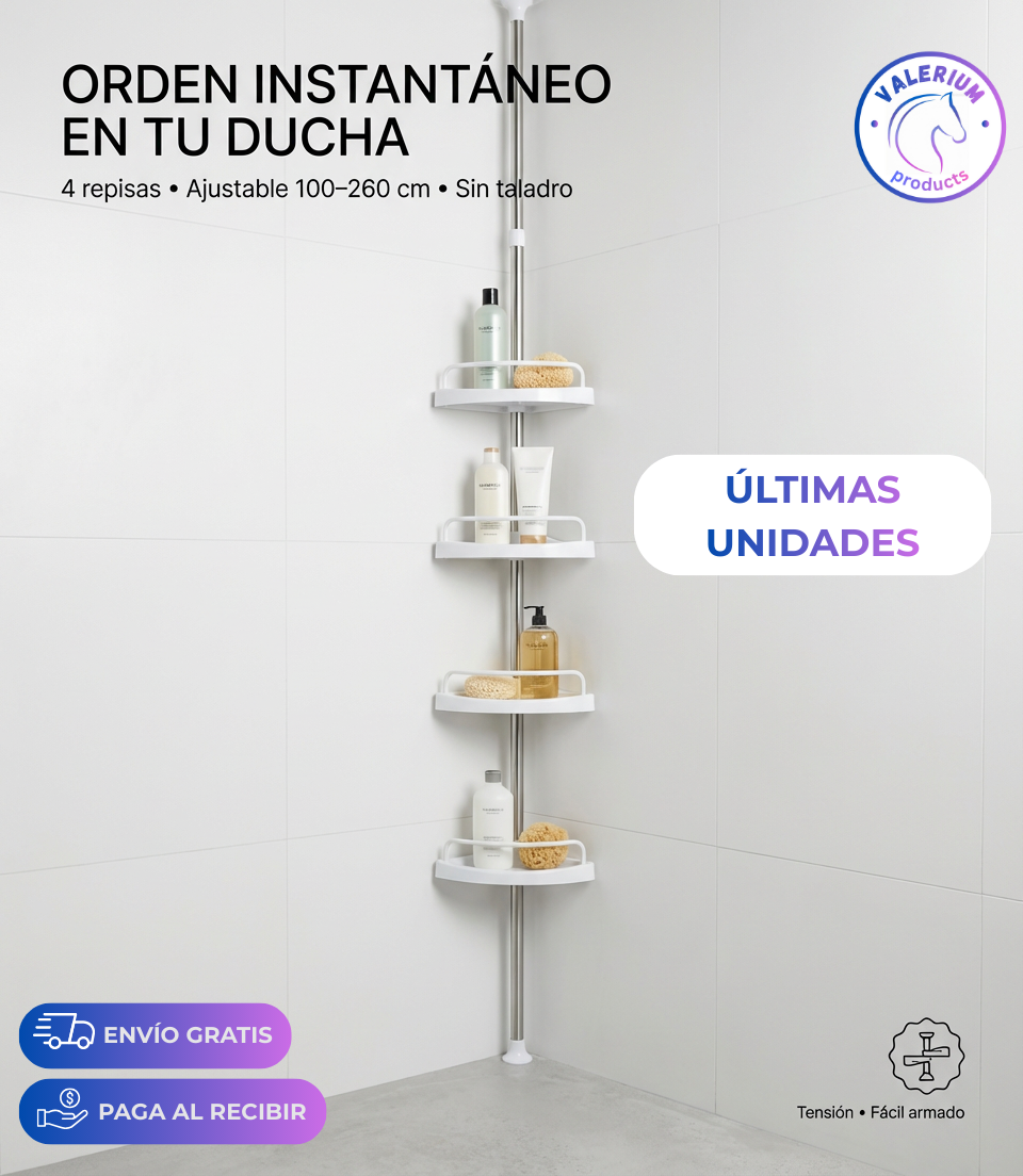 Organizador de Ducha Esquinero Ajustable