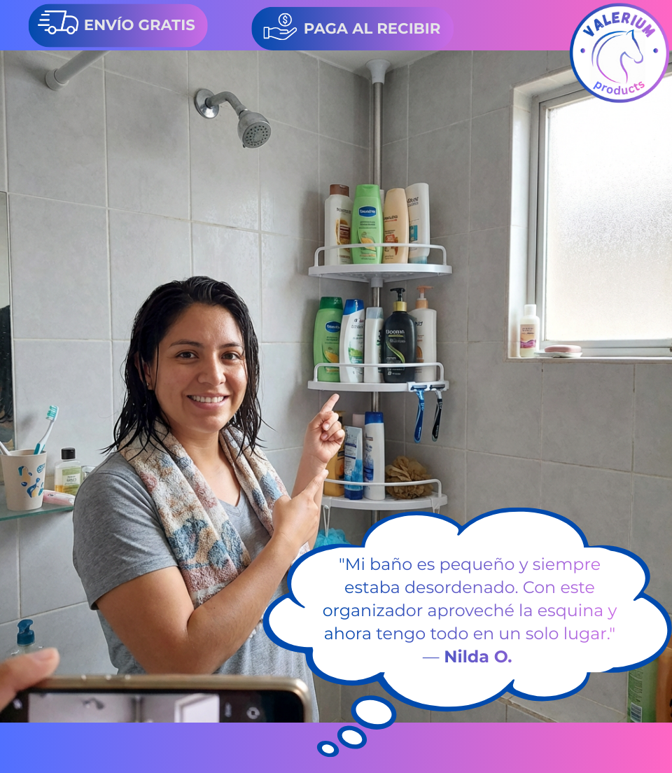 Organizador de Ducha Esquinero Ajustable